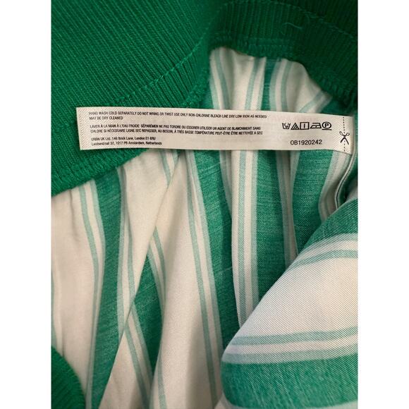 ANTHROPOLOGIE NWT Silky Bermuda Boxer Shorts Green-White Women's Sz S - Picture 8 of 10